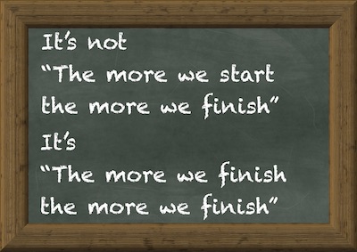 The more we finish...