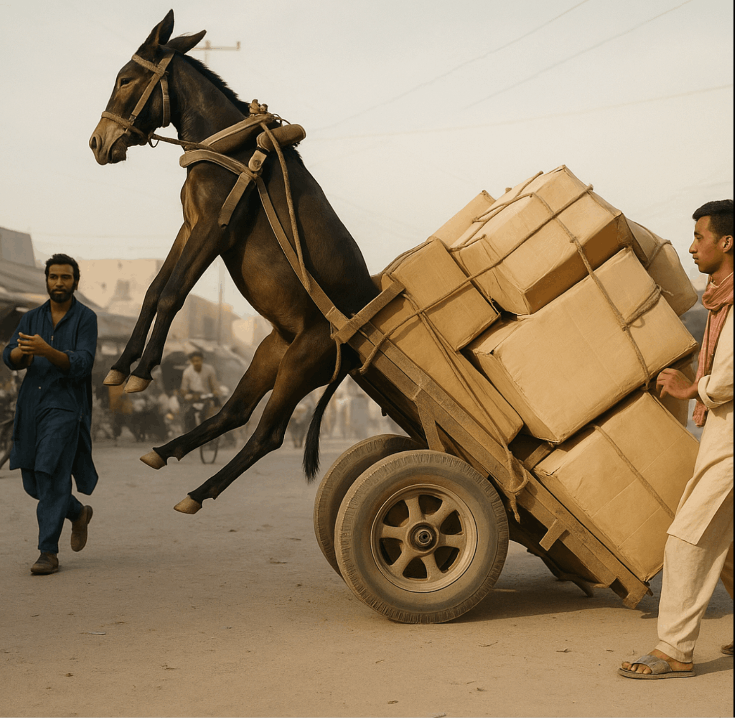 A donkey and his chart of finished agentic tasks, ready for review