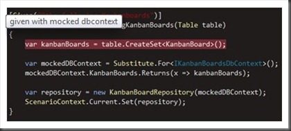 given with mocked dbContext